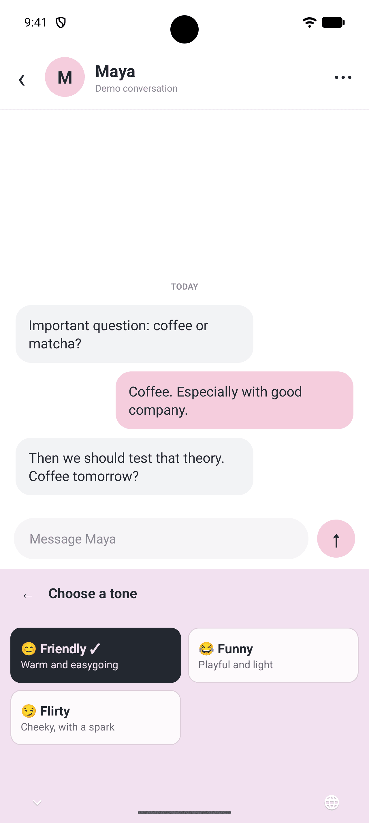 LoveDr choosing your tone and replies