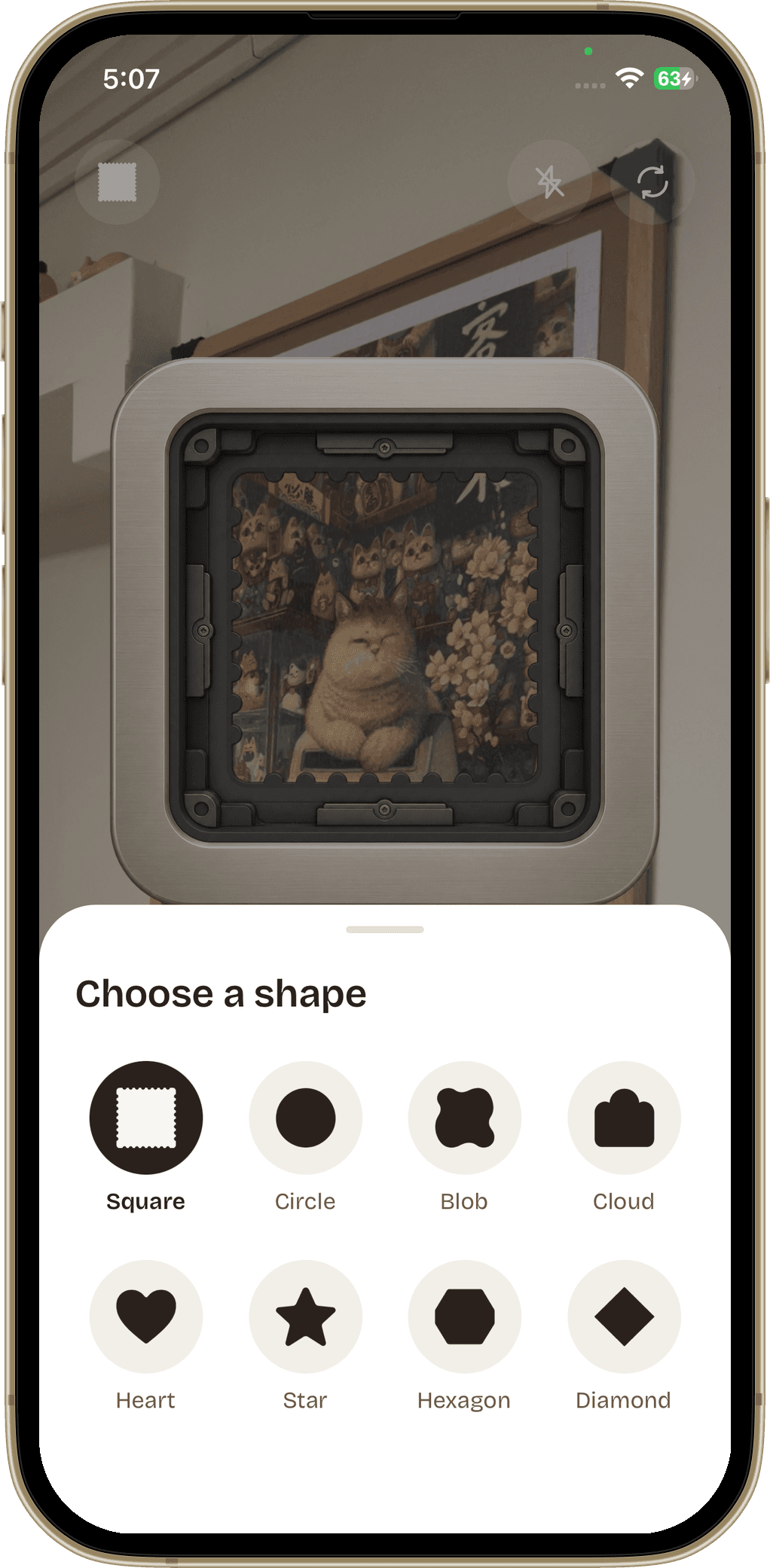 Take a Stick punch-out shape picker